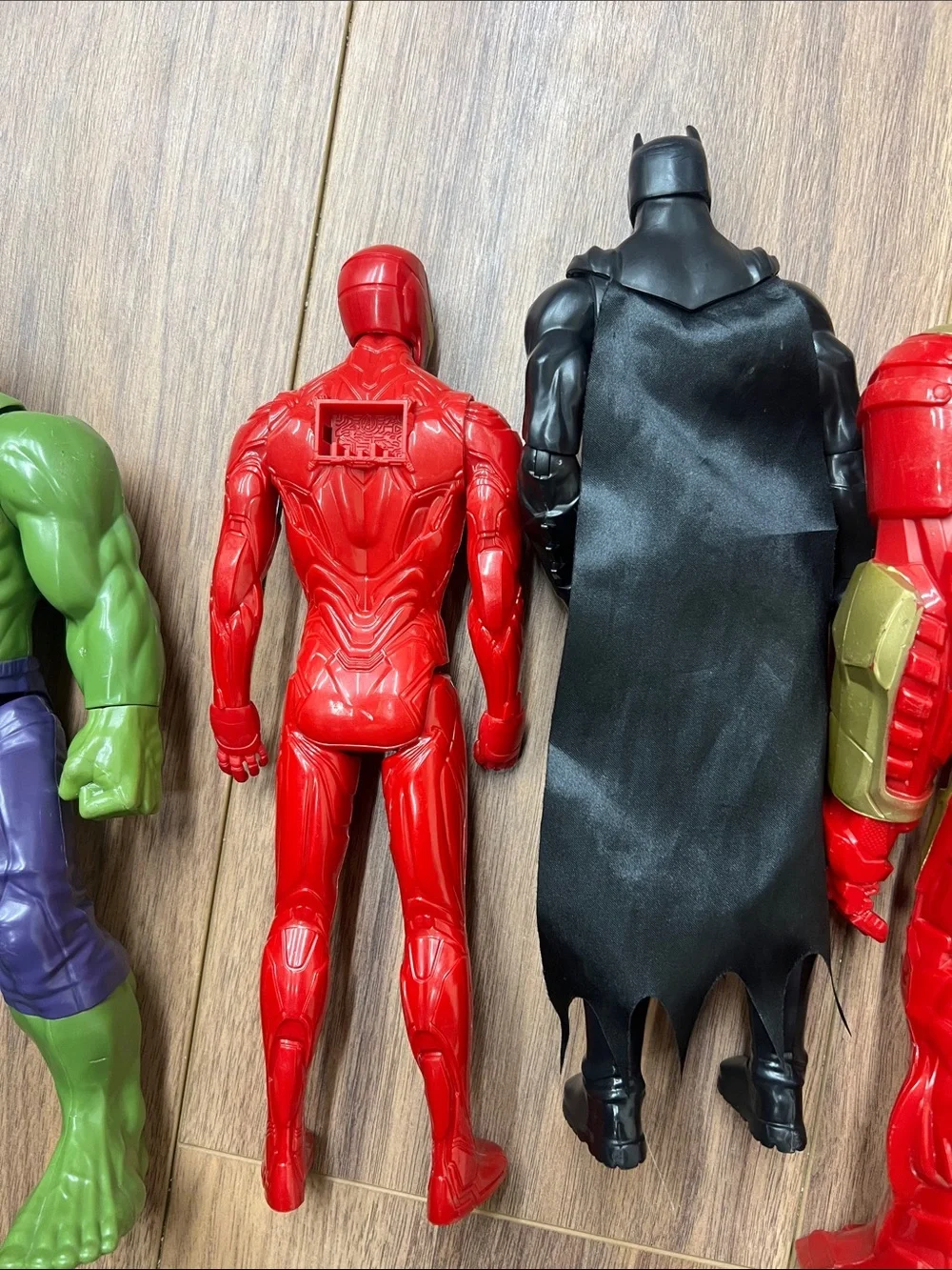 Marvel Red Iron Man & Black Batman Kids Superhero Figures